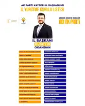 Kayseri AK Parti'de Yeni İl Yürütme Kurulu