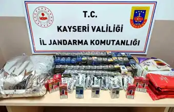 Kayseri'de Kaçak Çay ve Tütün Operasyonu