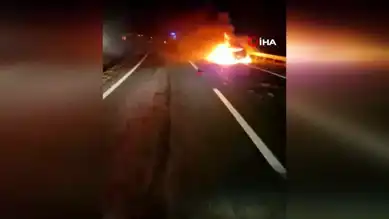 Nevşehir'de Korkunç Kaza: Otomobil ve Motosiklet Yanarak Yandı!